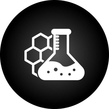 Kimyasal test tübü simgesinin vektör çizimi