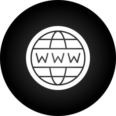 Küre. Web simgesi basit illüstrasyon