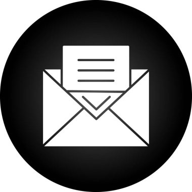 E- posta simgesi vektörü beyaz arkaplanda izole edildi, e- posta işareti, e- posta sembolleri, imza