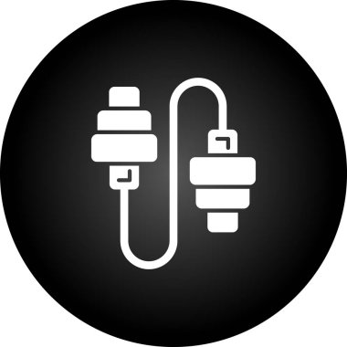 Kablo simgesinin vektör illüstrasyonu