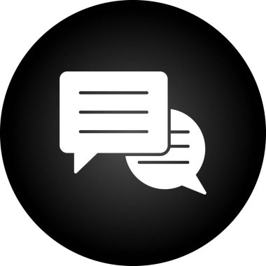 Sohbet ikonu. vektör illüstrasyonu.