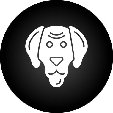 köpek başı ikon vektör illüstrasyonu