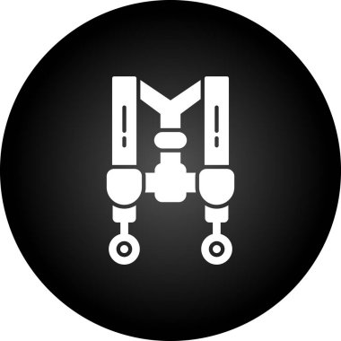 Robot vektör simgesi. Web ve mobil için beyaz arkaplanda izole edilmiş basit illüstrasyon.