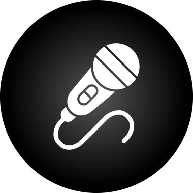 mikrofon simgesi vektör illüstrasyonu