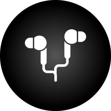 kulaklık simgesi vektörü, basit illüstrasyon