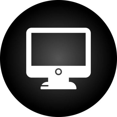 Bilgisayar monitörü simgesi. vektör illüstrasyonu
