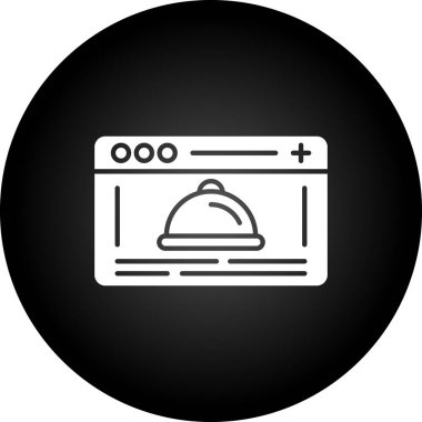 yiyecek simgesi soyut arkaplanda izole edildi