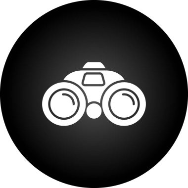 Beyaz arkaplanda izole edilmiş daire biçiminde kamera simgesi.