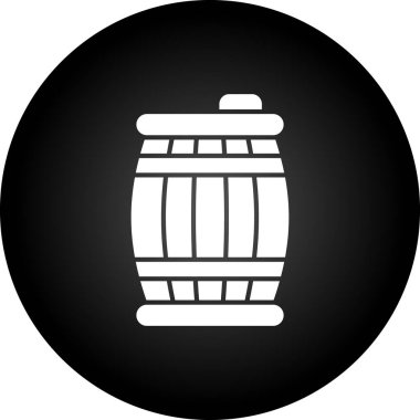 Fıçı ikonu. Web tasarımı için varil vektör simgesinin basit çizimi