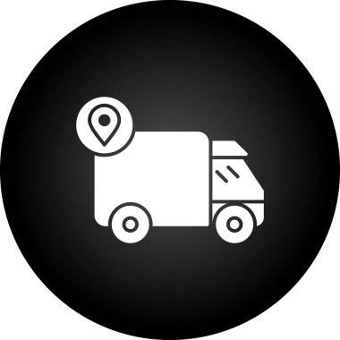 Modern b 'nin vektör çizimi kamyon simgesinden yoksun