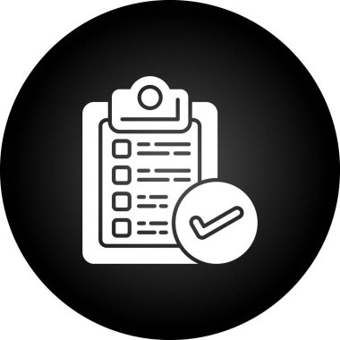 Onay listesi simgesini, basit tarzı