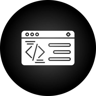 Tarayıcı. Web simgesi basit illüstrasyon