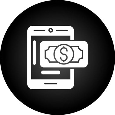 Dolar işareti simgesi. Ağ için dolar vektör sembolünün basit çizimi