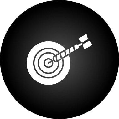 Çemberdeki hedefin simgesi, vektör illüstrasyonu