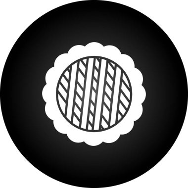 Moda düz izole vektör illüstrasyonunda kek simgesi