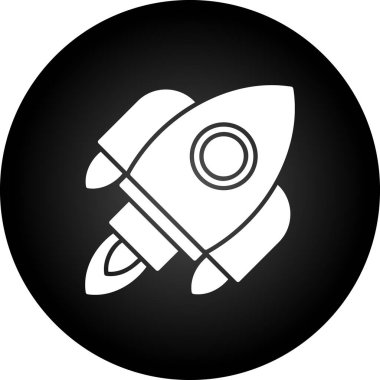 roket simgesi, vektör illüstrasyonu