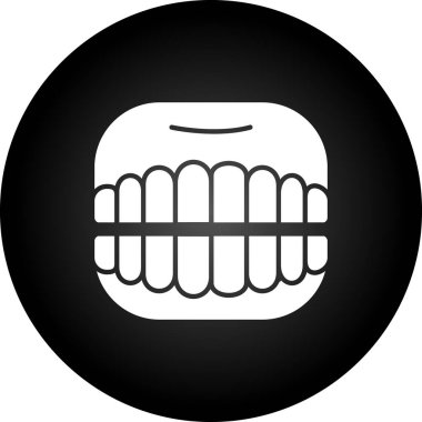 Bir diş simgesinin vektör illüstrasyonu