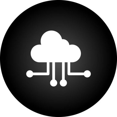 vector illustration of cloud computing modern icon