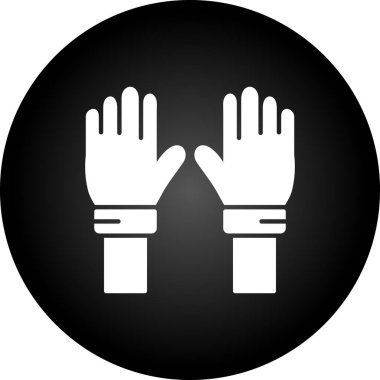 Bir el simgesinin vektör illüstrasyonu