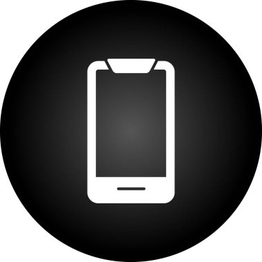 Akıllı telefon simgesi. Beyaz arkaplanda internet düğmesi