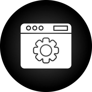Çamaşır makinesi simgesi tasarım şablonunun illüstrasyon vektörü grafiği