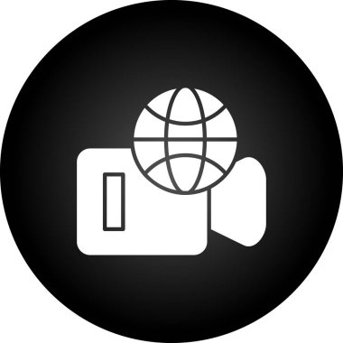 Küre simgesi. Web için vektör simge basit çizimi