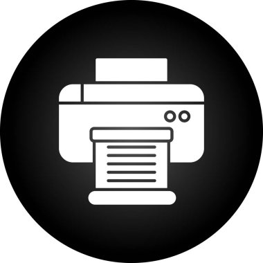 Yazıcı simgesi, basit tarzı