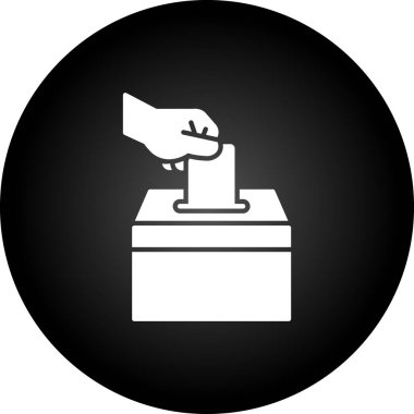 oy düğmesi simgesi, vektör illüstrasyonu