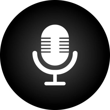 Beyaz arkaplanda mikrofon simgesi