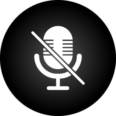 Mikrofon simgesinin vektör illüstrasyonu