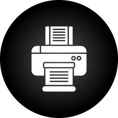 Yazıcı simgesi vektör illüstrasyonu