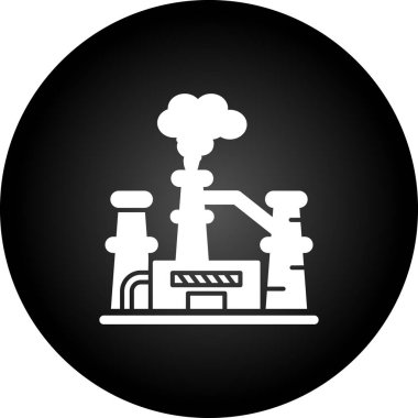 Fabrika simgesi, vektör illüstrasyonu