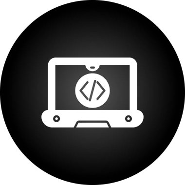 Dizüstü bilgisayar simgesinin vektör çizimi