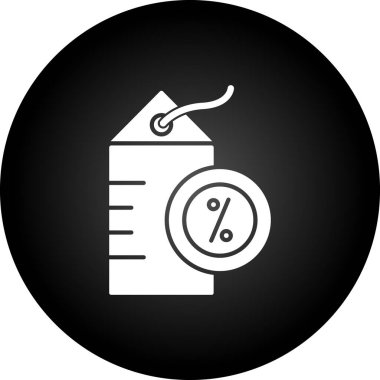 Basit biçimdeki yüzde indirim simgesi