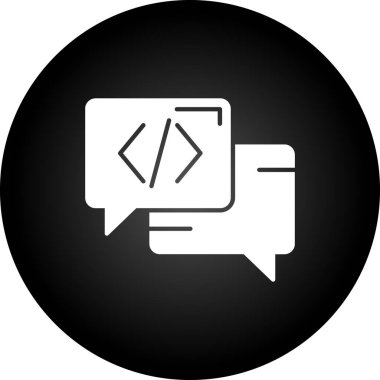 Siyah vektör simgesi kodlanıyor