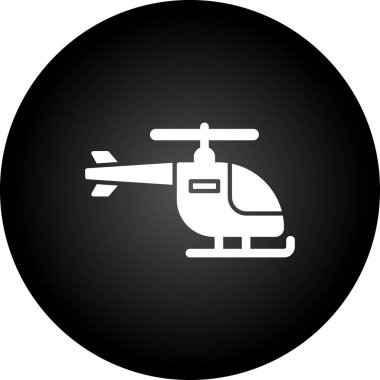 Moda tarzında helikopter simgesi izole edildi