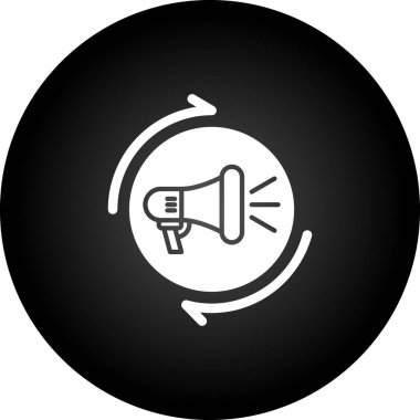 Moda biçimi izole edilmiş arkaplanda megafon simgesi