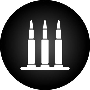 Basit düz tasarım vektör illüstrasyonunda kurşun simgesi.