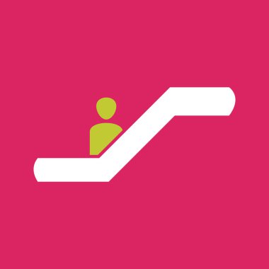 Yürüyen merdiven işareti. Merdivenler, yürüyen merdiven işareti.