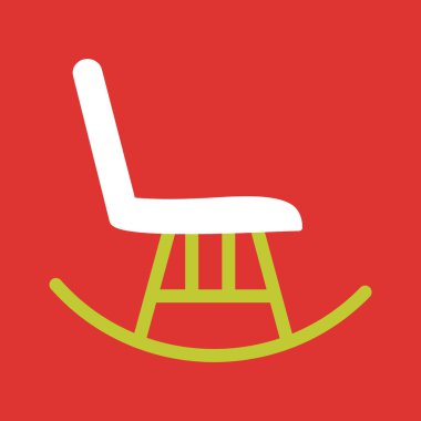 Sandalye ikonu. vektör illüstrasyonu