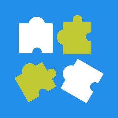 Yapboz parçaları. vektör simgesi.