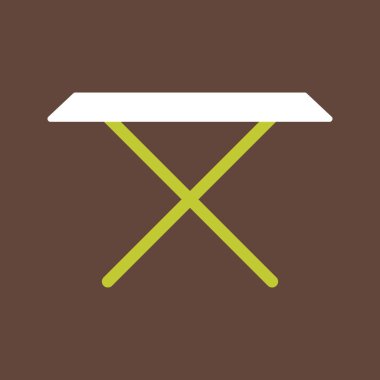 Yeşil arkaplanda bir çadır simgesinin vektör çizimi.