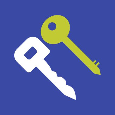 Anahtar simgesi vektör illüstrasyonu