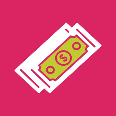 Para çantası simgesini izole