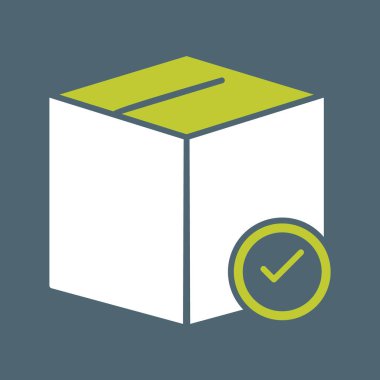 Teslimat kutusu düz simgesi