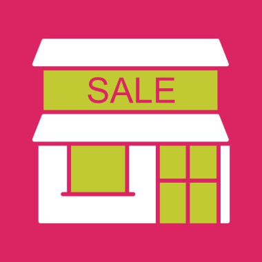 satış mağaza simgesi illüstrasyonu