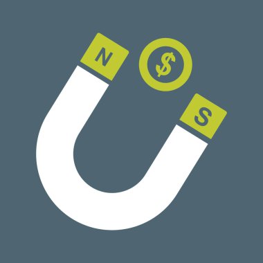 Gölge simgesi parasıyla düz modern tasarım