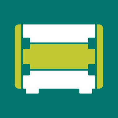 yatağın düz vektör simgesi