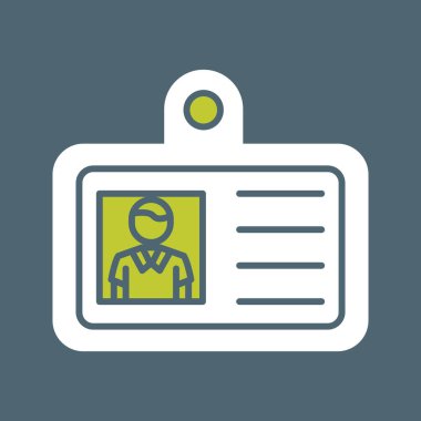 ID kart simgesi vektör illüstrasyonu