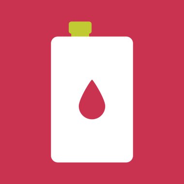 kan torbası düz vektör simgesi.